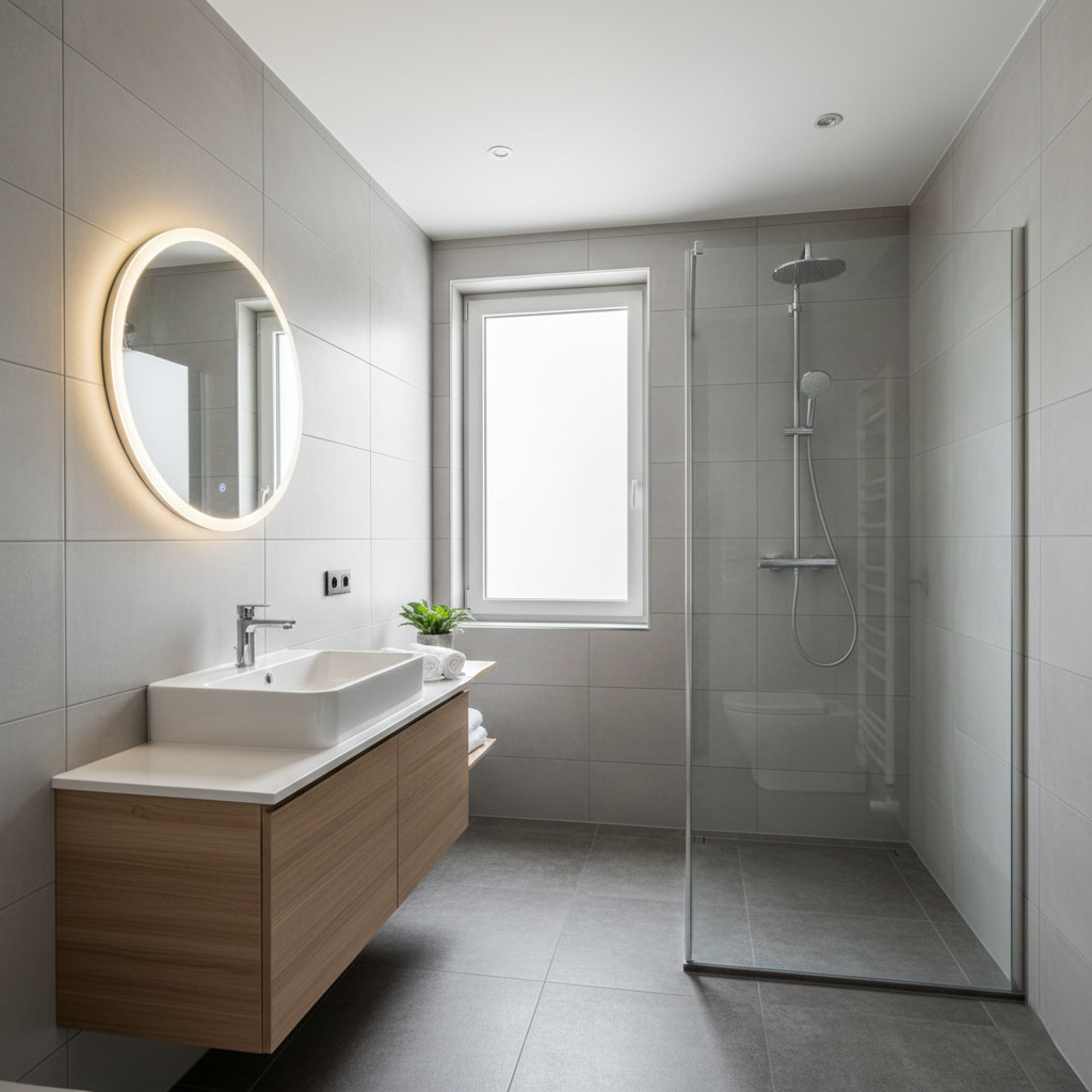 Salle de bain moderne rénovée