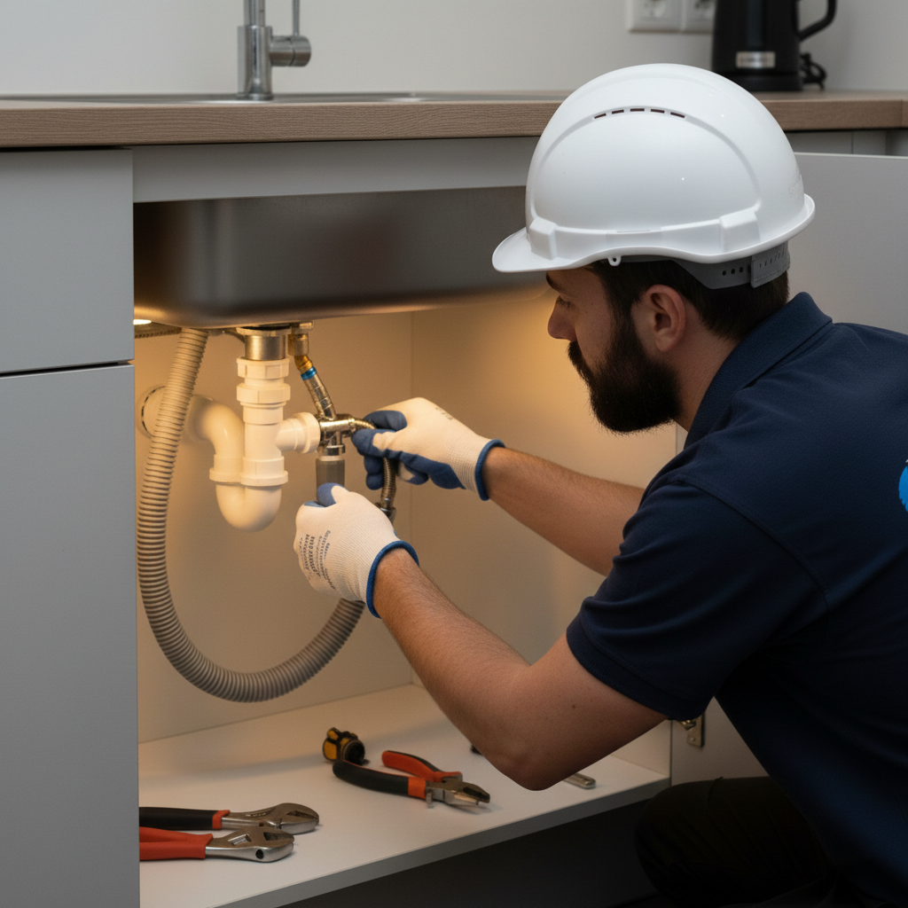 Installation robinet mitigeur cuisine fixation sous évier