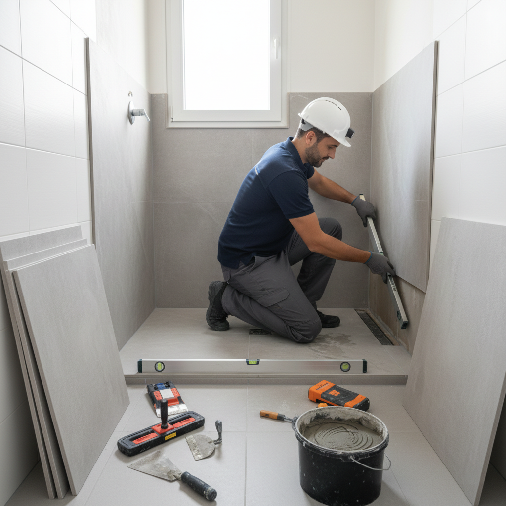 Plombier installation douche italienne