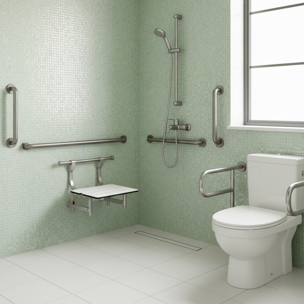 Salle de bain adaptée PMR accessibilité personnes handicapées
