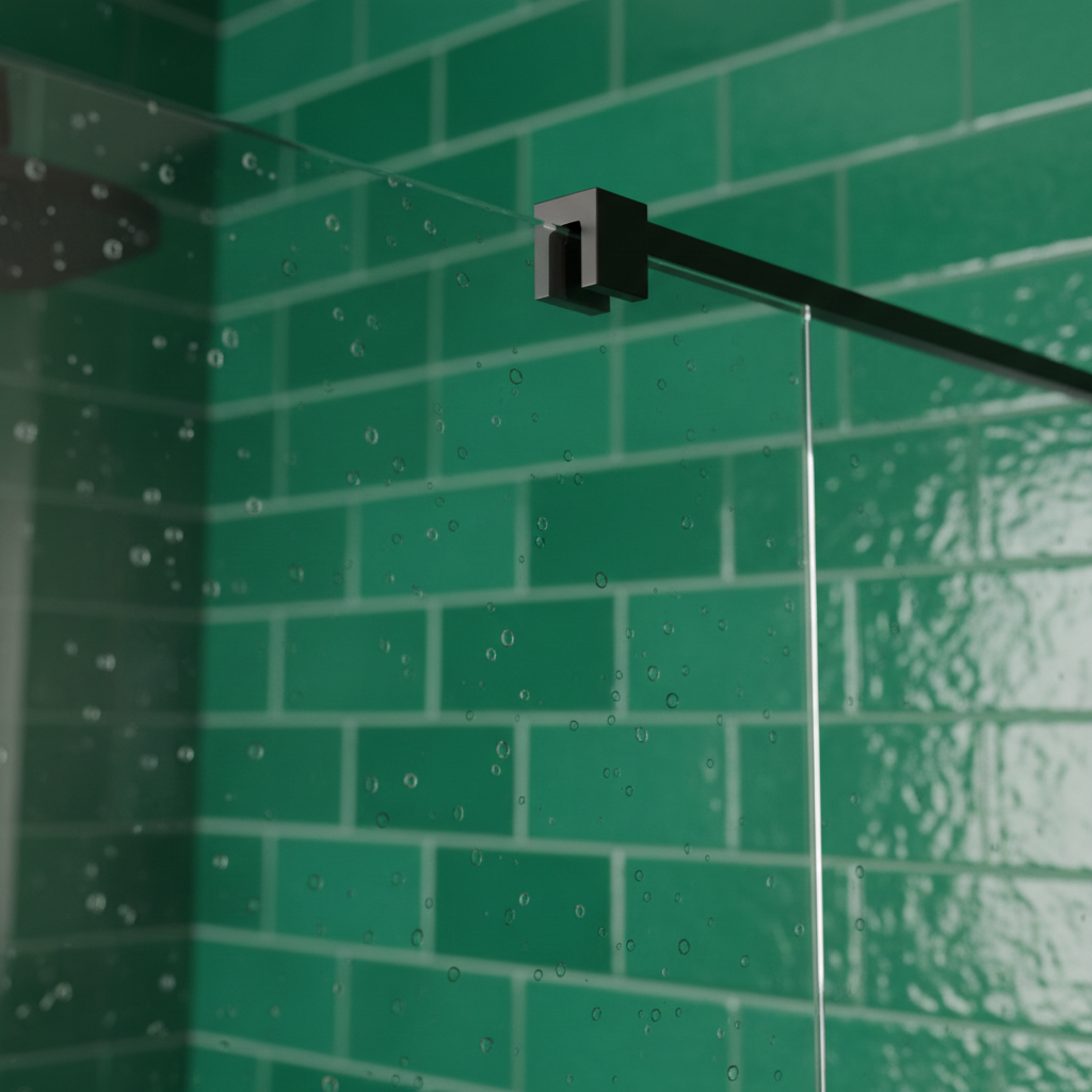 Paroi de douche vitrée transparente fixe minimaliste