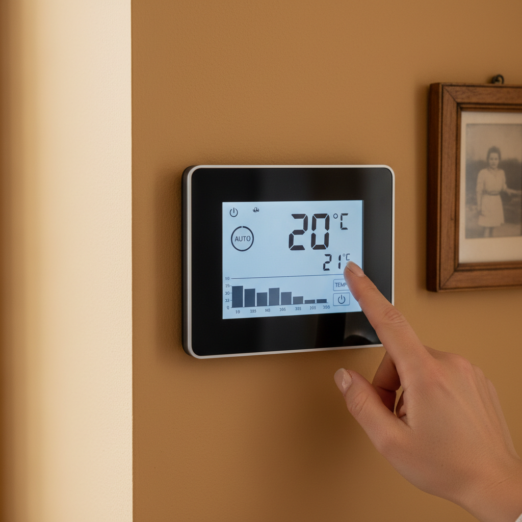 Thermostat programmable digital moderne chaudière gaz